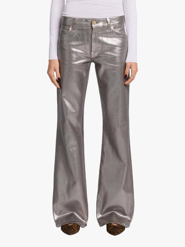 

Расклешенные джинсы с покрытием spencer 7 For All Mankind, цвет Champagne