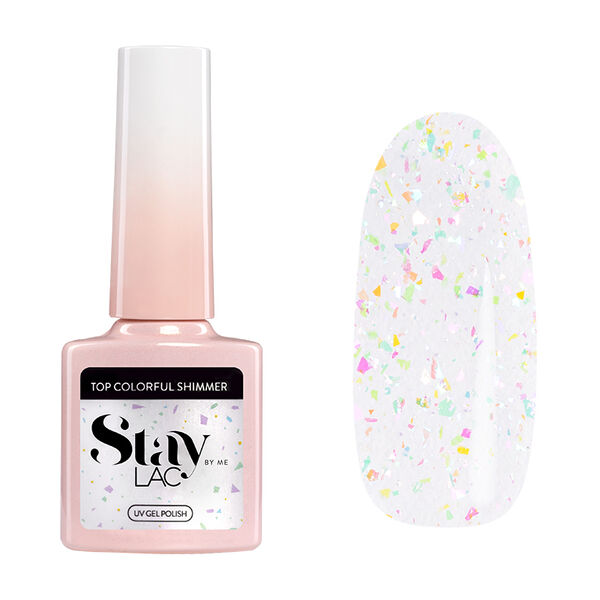 

Гибридный лак для ногтей, 5 мл Staylac Colorful shimmer
