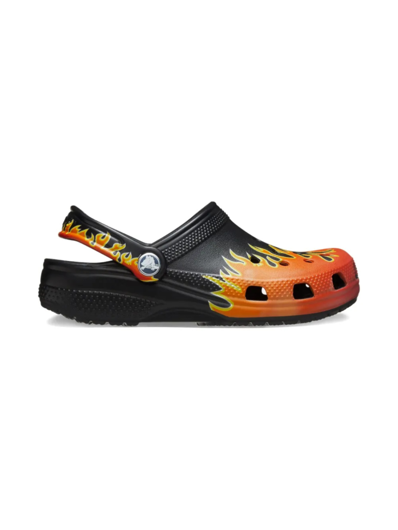 

Сабо Crocs Kids с изображением пламени, черный