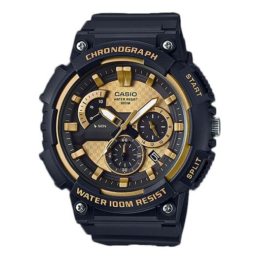 

Часы CASIO Waterproof Sports Quartz Mens Black/Gold Analog, черный