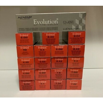 

Alfaparf Evolution of the Color Cube 3D Tech Перманентная краска для волос 4–9 Серая коробка Alfaparf Milano