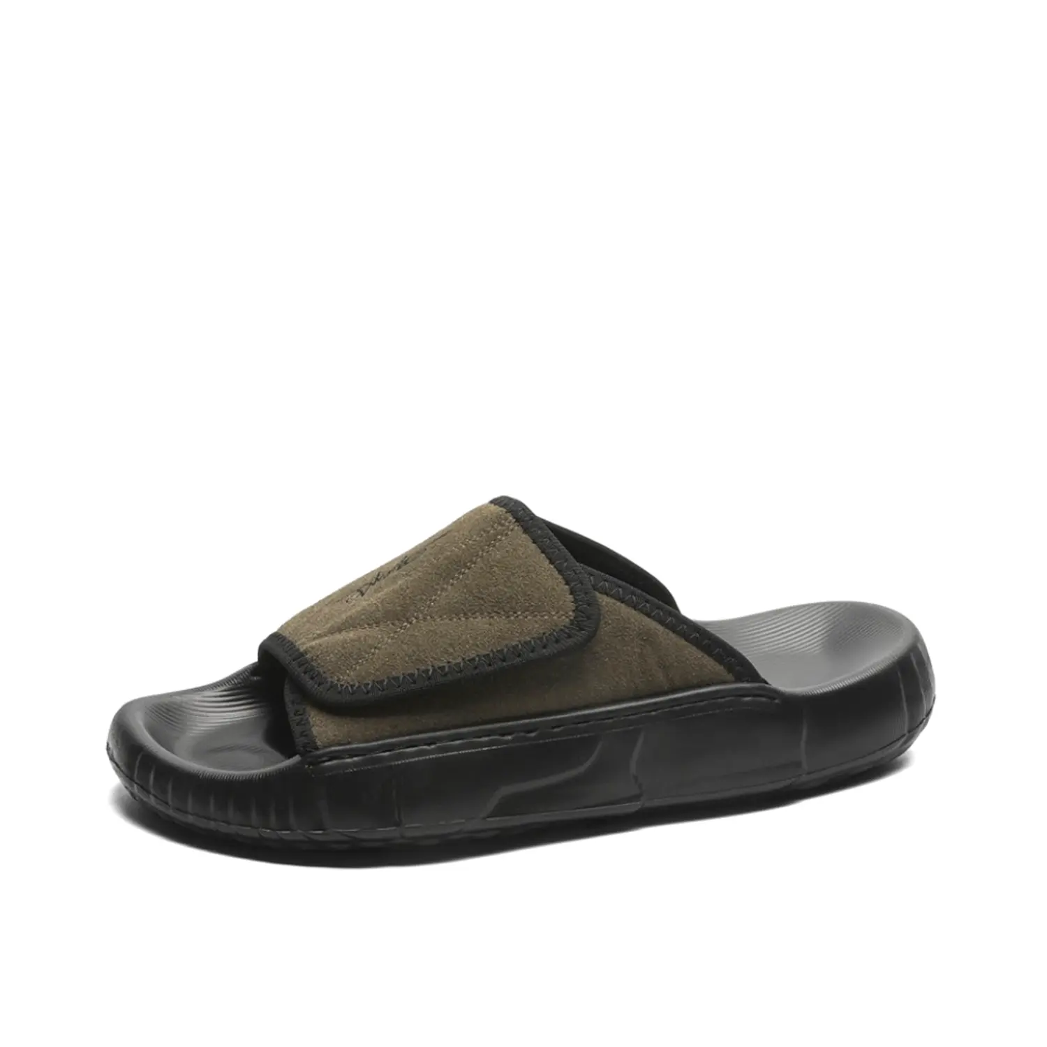 

CISSTEG Массажные тапочки-шлепанцы с резиновой подошвой, бесшумные, нескользящие, антибактериальные, мужские, черно-зеленые, цвет Black Green