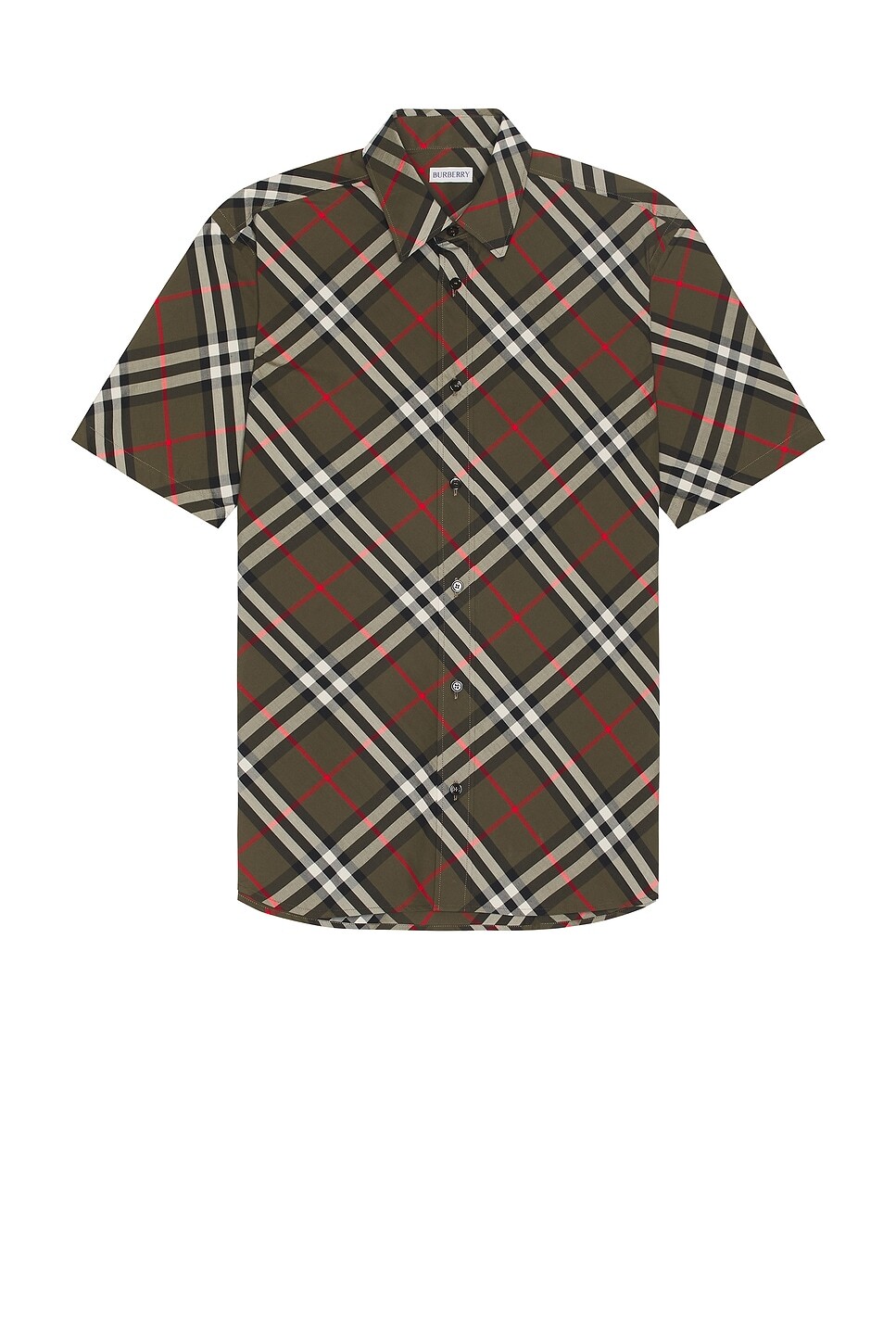 

Рубашка в клетку с коротким рукавом Burberry, цвет Loch