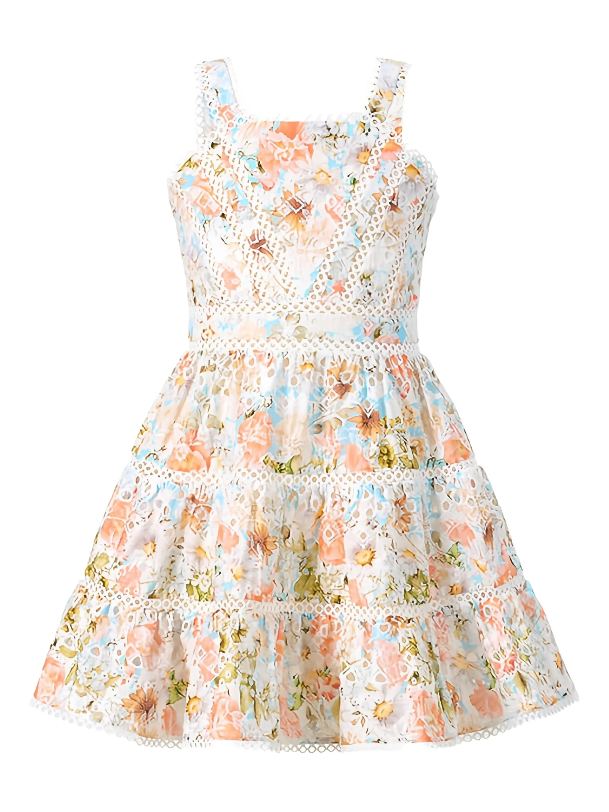 

Ярусное платье Daphne с вышивкой Marlo, белый