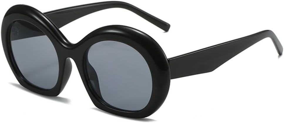 

Солнцезащитные очки UV400 для мужчин и женщин | Круглая оправа в стиле панк с градиентными линзами | для вождения и занятий спортом на открытом воздухе generic, Black-gray