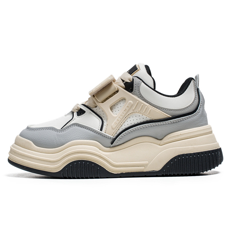 

SUPEREDGE Мужские противоскользящие и износостойкие низкие скейтерские кроссовки White Gray, цвет White Gray