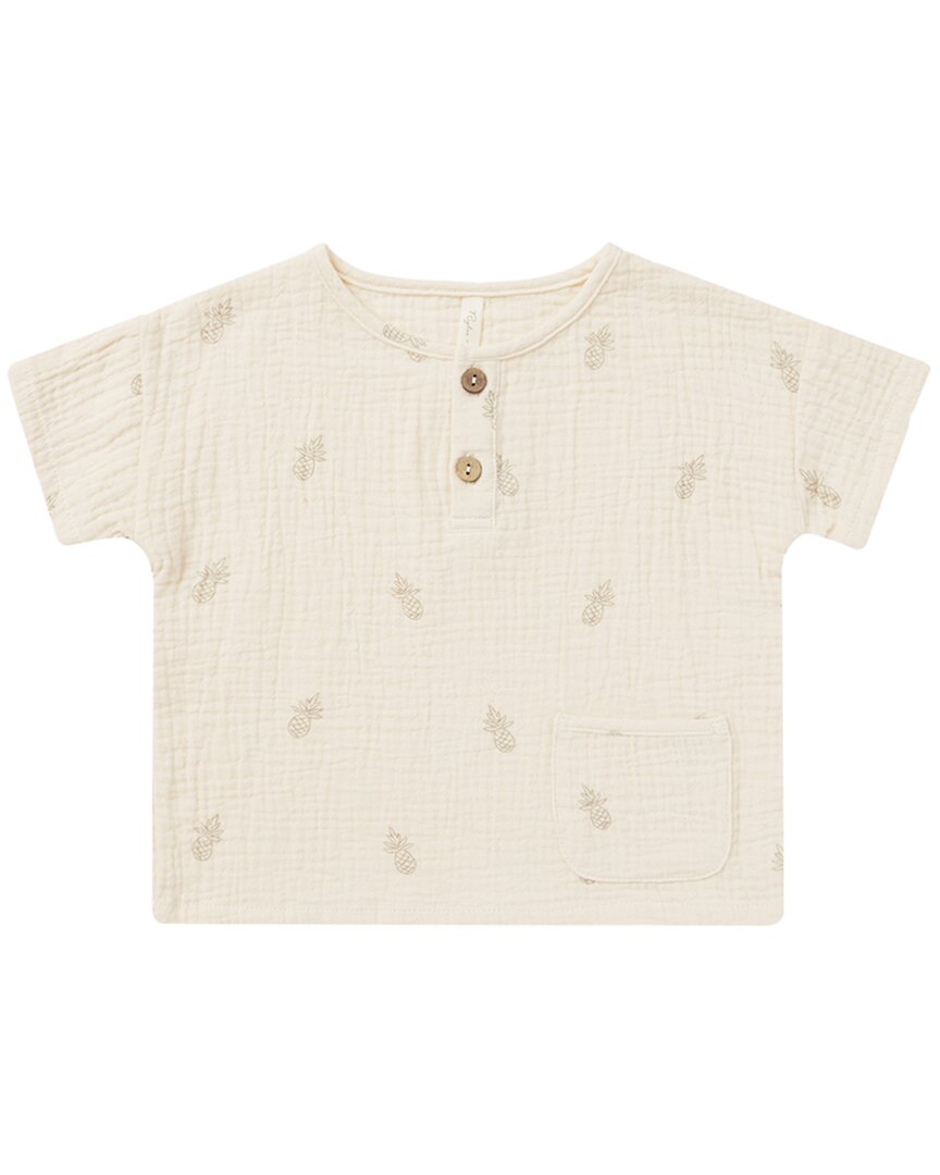 

Футболка-хенли Rylee + Cru Collective Woven, желтый