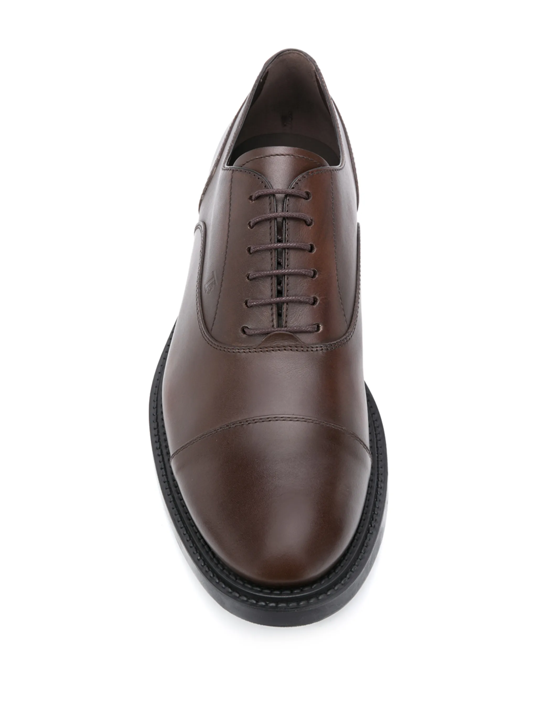 Дерби на шнуровке с тиснением Tod'S, коричневый — фото 4