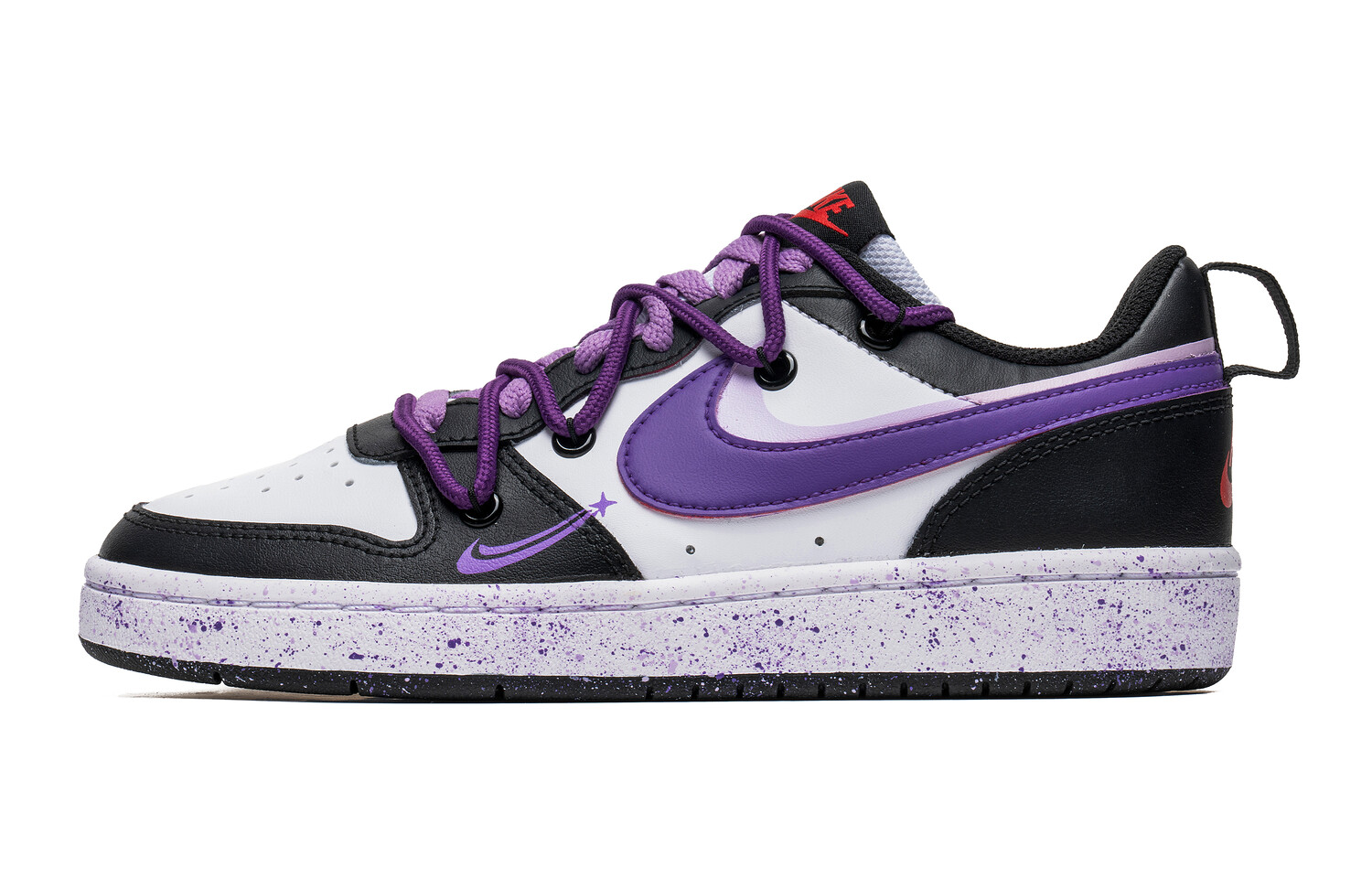 

Кроссовки Nike Skateboard Shoes Women's Low-Top Black White Purple