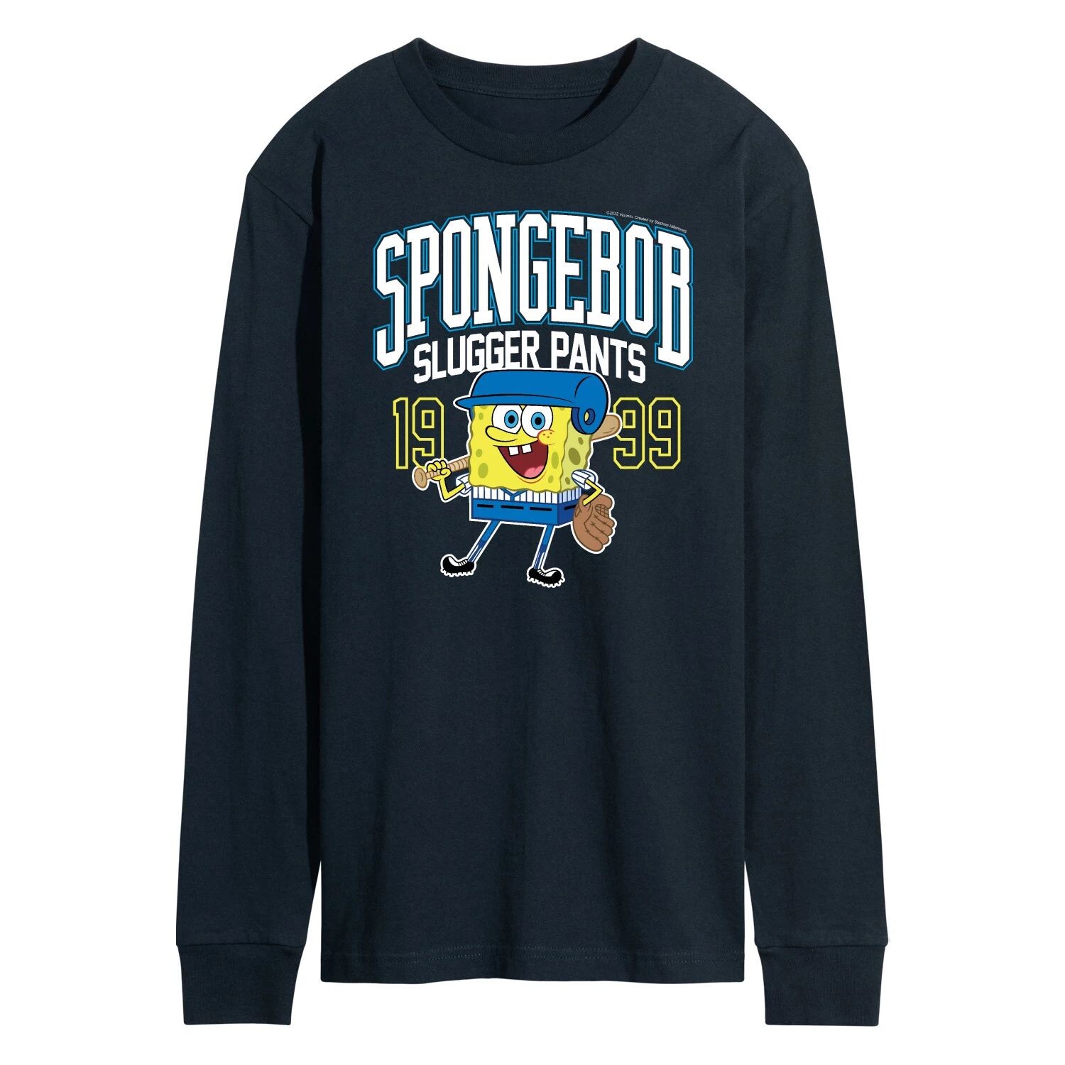 

Мужская футболка Nickelodeon SpongeBob SquarePants Slugger Pants с длинными рукавами и рисунком