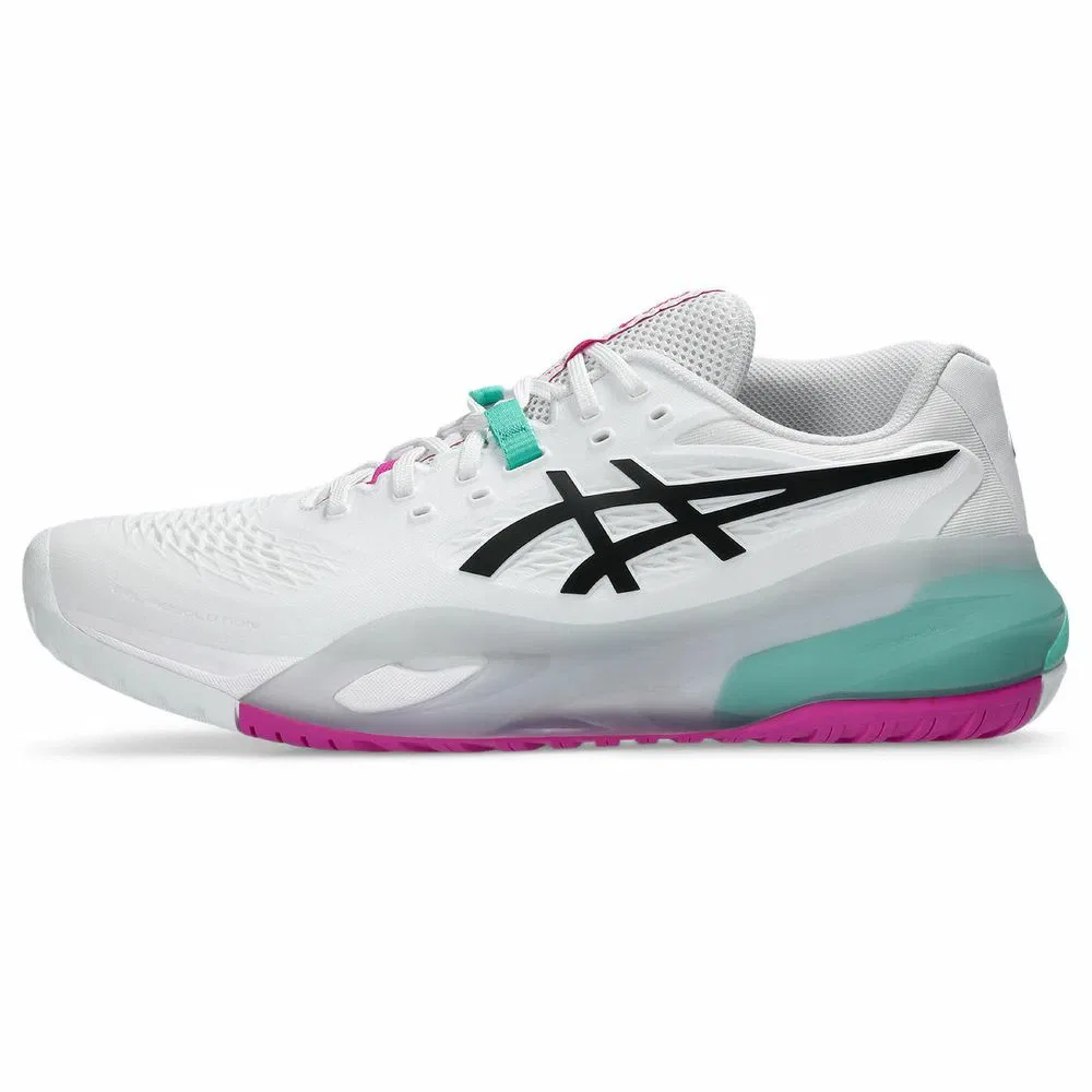 Мужские теннисные кроссовки «GEL-Resolution X Wide» от ASICS, White-Auroragreen (103) — фото 3