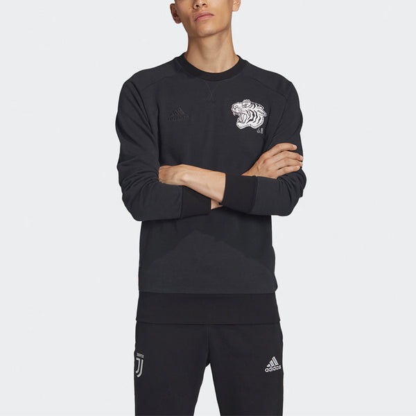 Толстовка adidas Juventus Soccer/Football Sports Pullover Knit Black, черный — фото 3