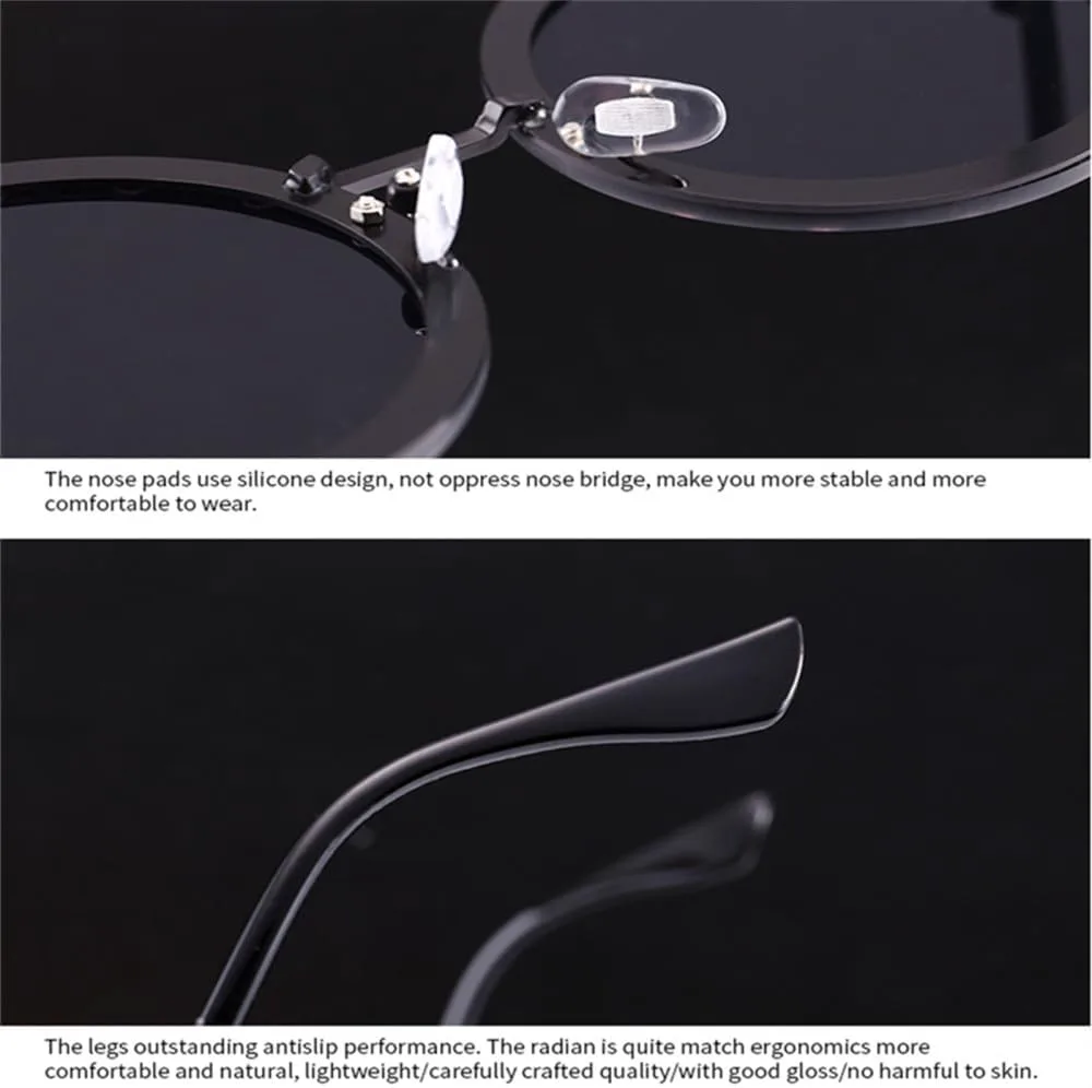 

Винтажные круглые солнцезащитные очки для женщин со стразами и металлическими элементами, розовые и красные, ретро-очки, прозрачные, мужские, UV400 generic, Tea