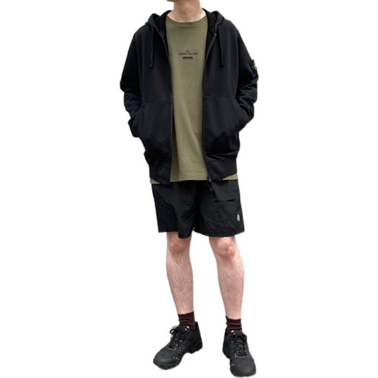 Шорты спортивные Stone Island Men короткие, черный — фото 3