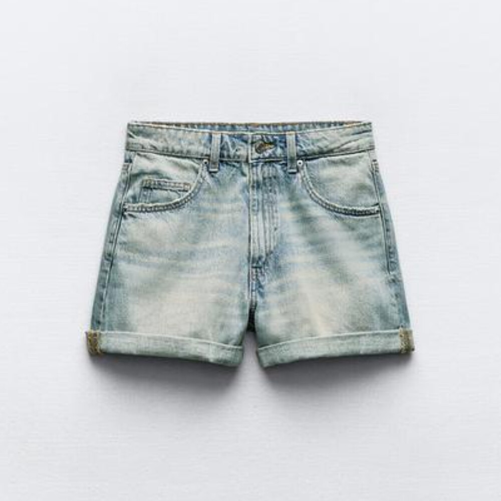 

Шорты Zara Denim, голубой