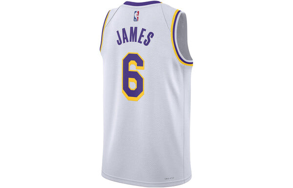 Футболка los angeles lakers association edition 2022 23 dri fit nba swingman джерси Nike, белый — фото 2