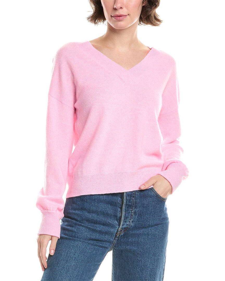 

Форте Кашемир Свитер с V-образным вырезом и сборчатыми рукавами Forte Cashmere, Watermelon