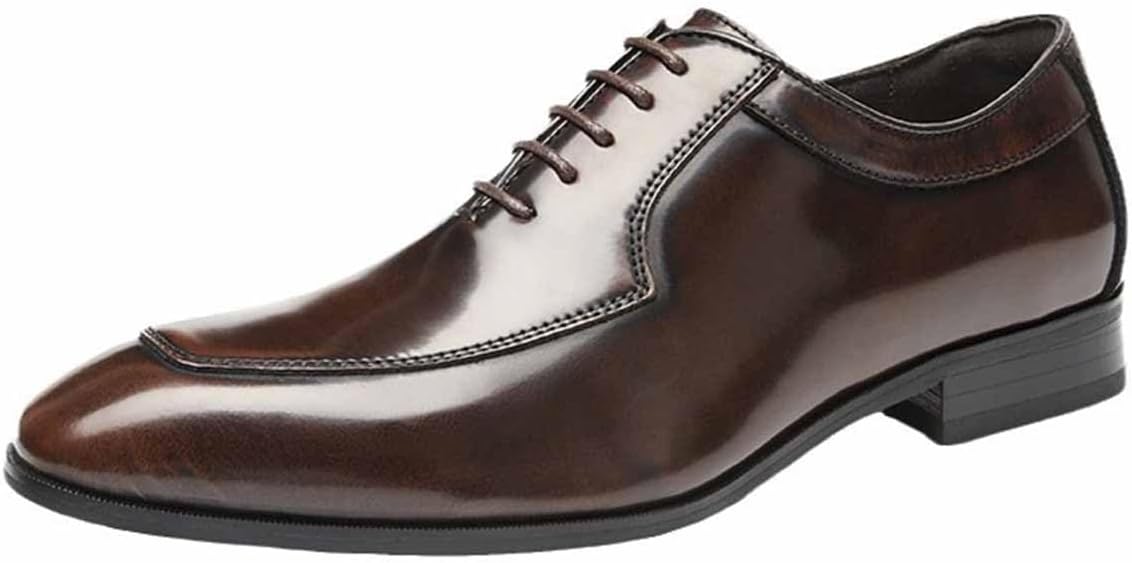 

Мужские туфли TNXZ из кожи, классические деловые оксфорды и дерби, коричневый