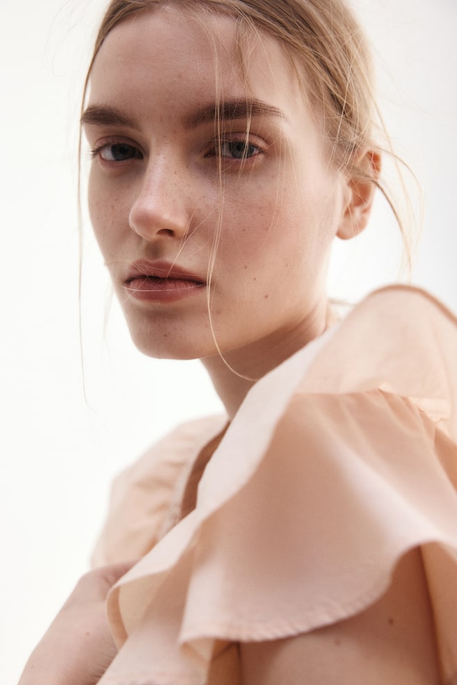 

Блузка с вышивкой ришелье H&M, розовый