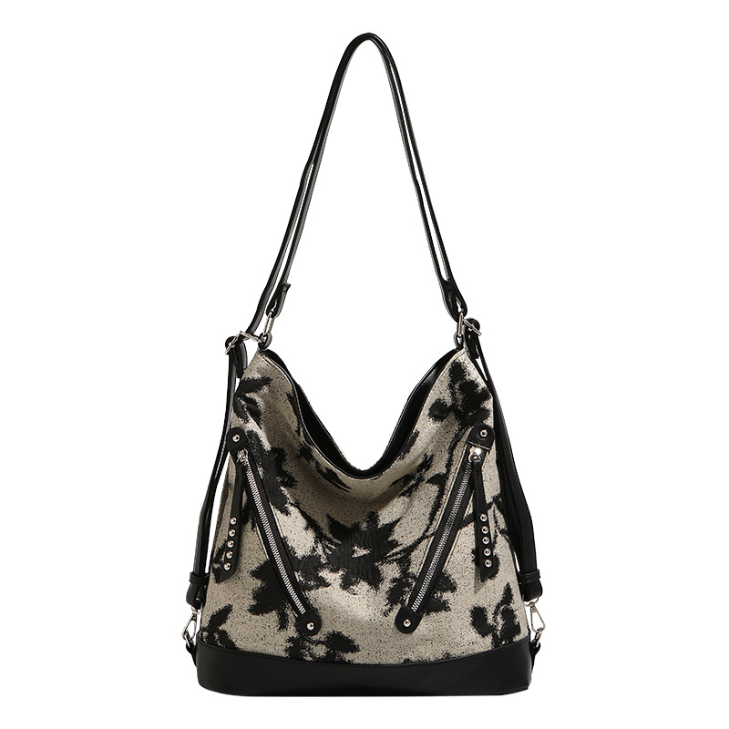 

PAYOT Сумка-шоппер из микрофибры и искусственной кожи, шоппер, женская сумка через плечо Black White