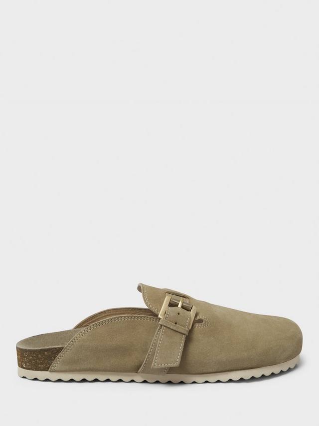 Замшевые мюлены с пряжкой Crew Clothing, Beige