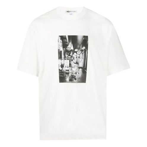 

Футболка men's y-3 ss20 photo printing round neck short sleeve white Adidas, белый