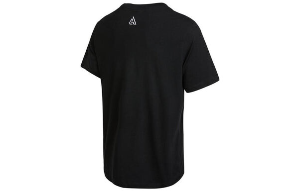 Футболка Men's Nike Plant Pattern Printing Round Neck Pullover Short Sleeve Black T-Shirt, черный — фото 2