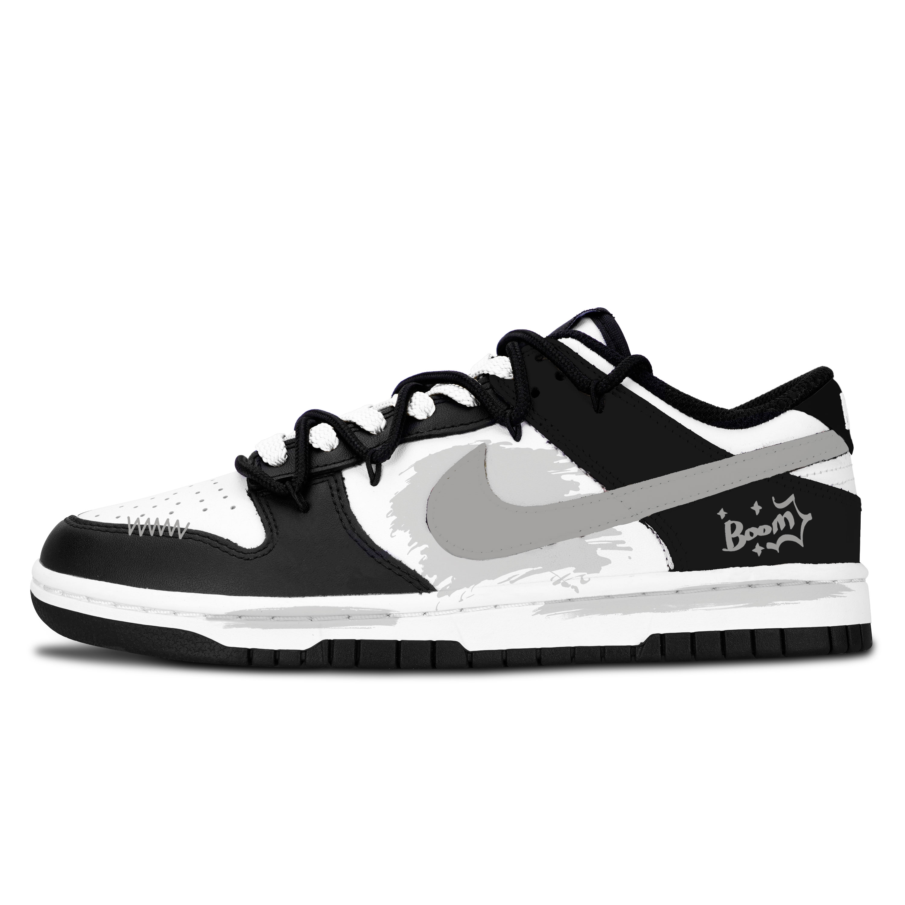 

Nike Dunk Black White, прохладная текстура, яркая, устойчивая к истиранию, низкие кроссовки для скейтбординга Unisex Black
