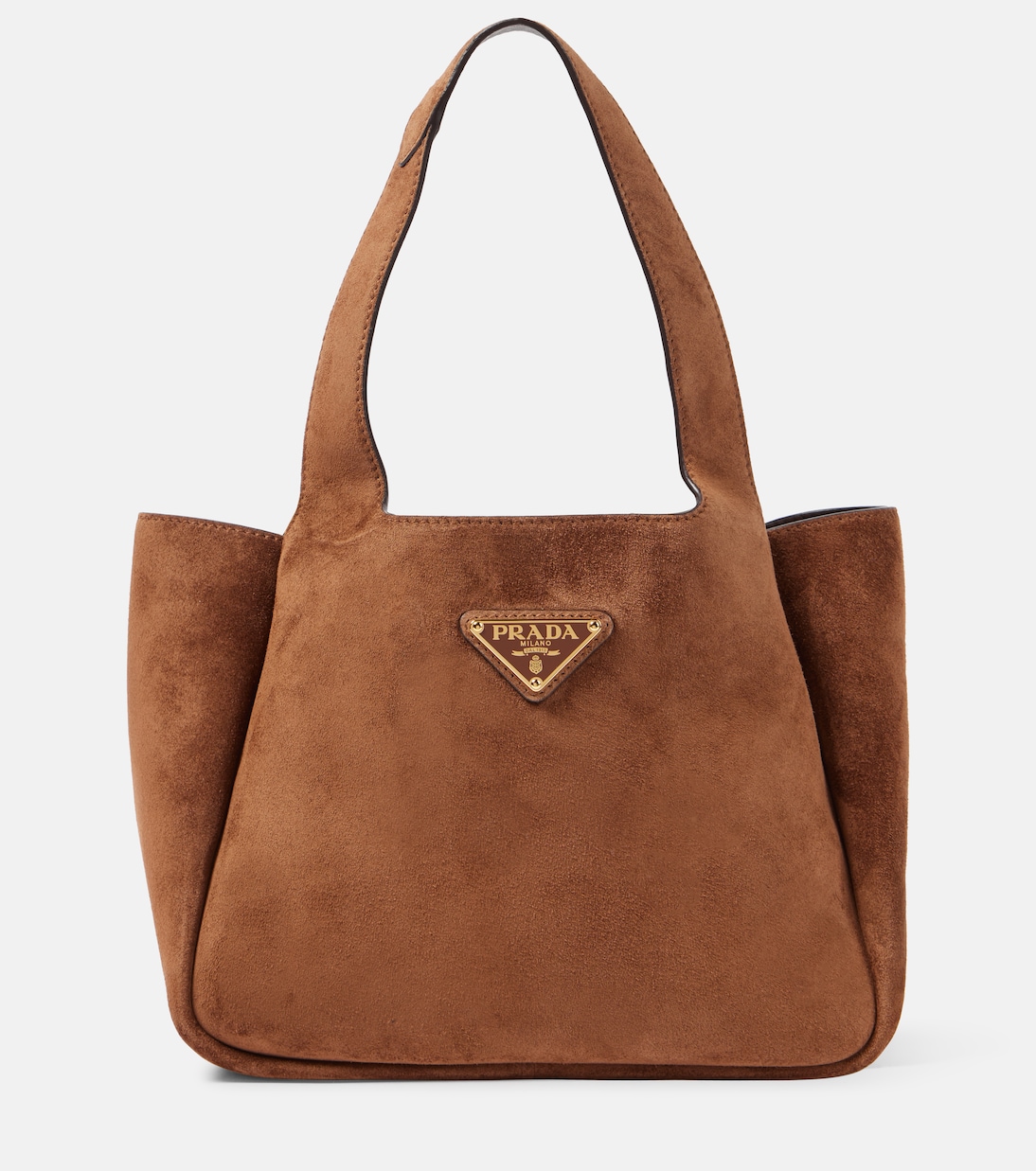 

Средняя замшевая сумка через плечо Prada, Cacao