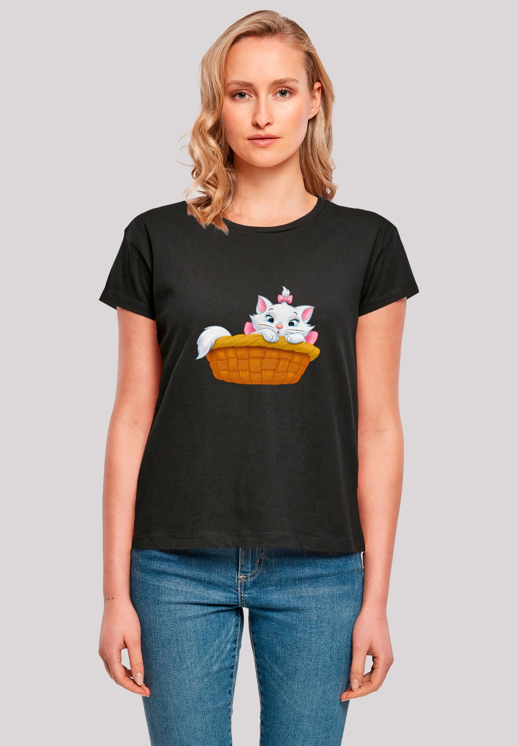 

Футболка с принтом DISNEY ARISTOCATS MARIE IN BASKET F4NT4STIC, черный