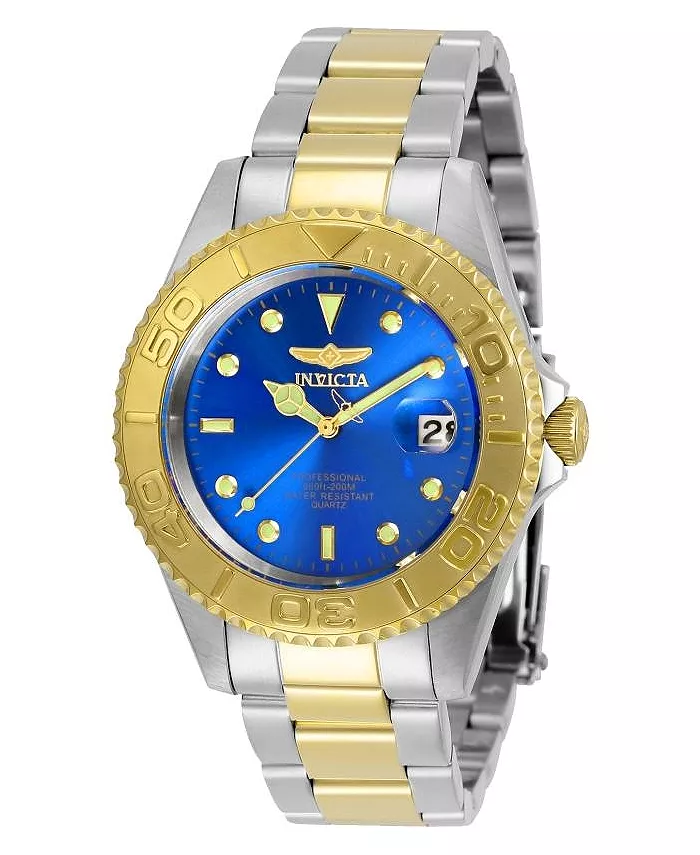 

Мужские часы Pro Diver Quartz 3 Hand с синим циферблатом, модель 29942 Invicta, серебряный