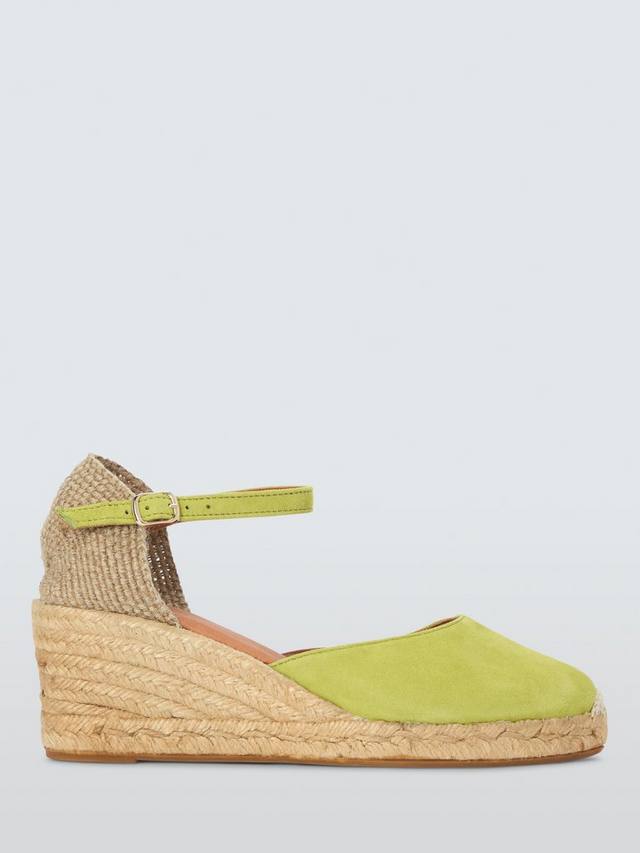 Сандалии-эспадрильи Lloret из замши John Lewis, Chartreuse