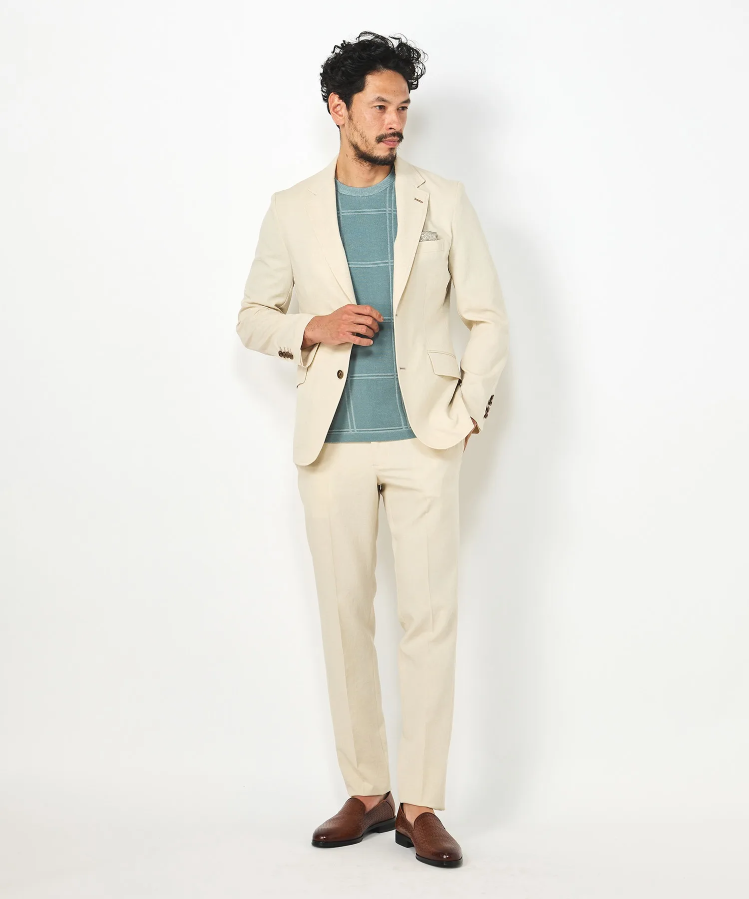 Мужские слипоны из натуральной кожи с градиентом MEN'S BIGI camel — фото 4