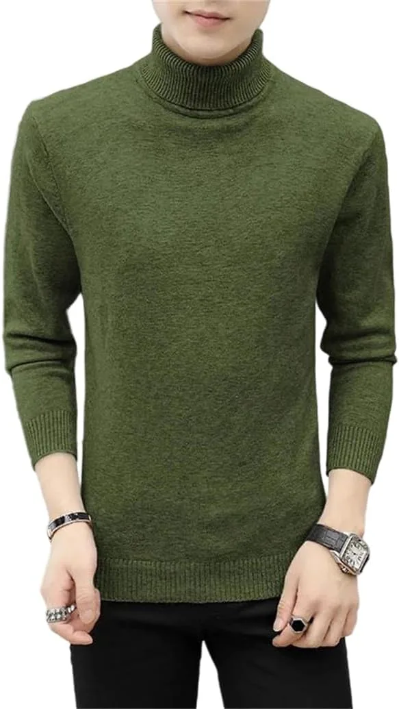 

Мужской зимний водолазный свитер Slim Casual Pullover
