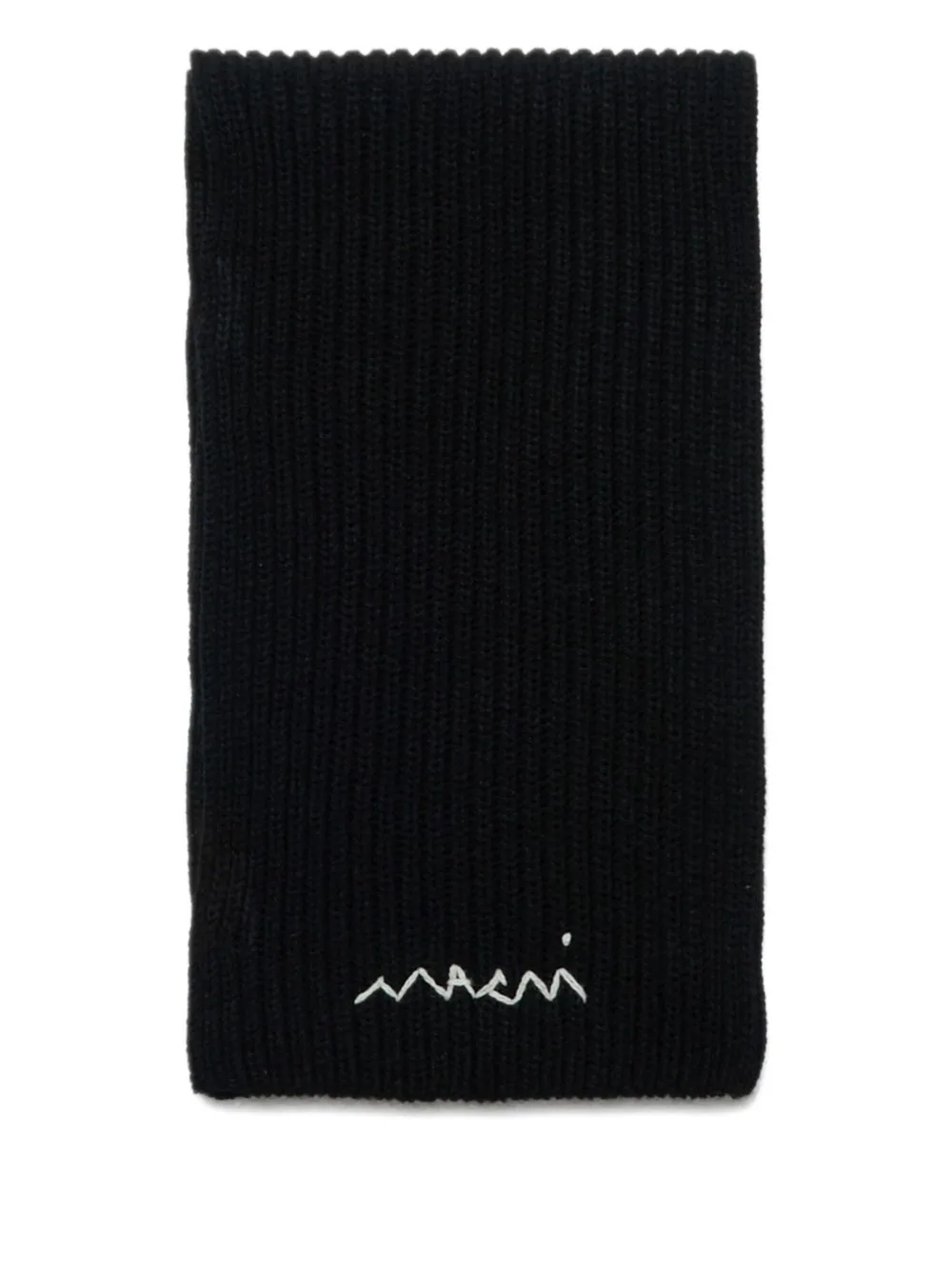 

Шарф с вышитым логотипом Marni Kids, черный