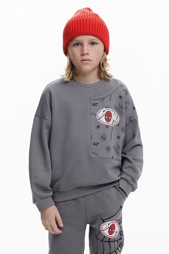 

Детская хлопковая толстовка Desigual, серый