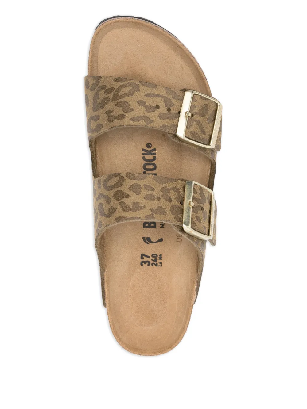 Сандалии Arizona с леопардовым принтом и двумя пряжками BIRKENSTOCK, коричневый — фото 4