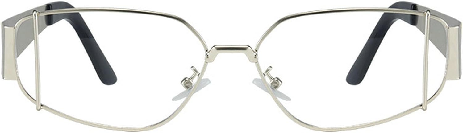 

Ретро-солнцезащитные очки «кошачий глаз» для женщин и мужчин, защита от УФ-излучения UV400, модные многоугольные линзы, металлическая оправа, градиентные коричневые солнцезащитные очки с защитой от УФ-излучения mincl, Silver Clear