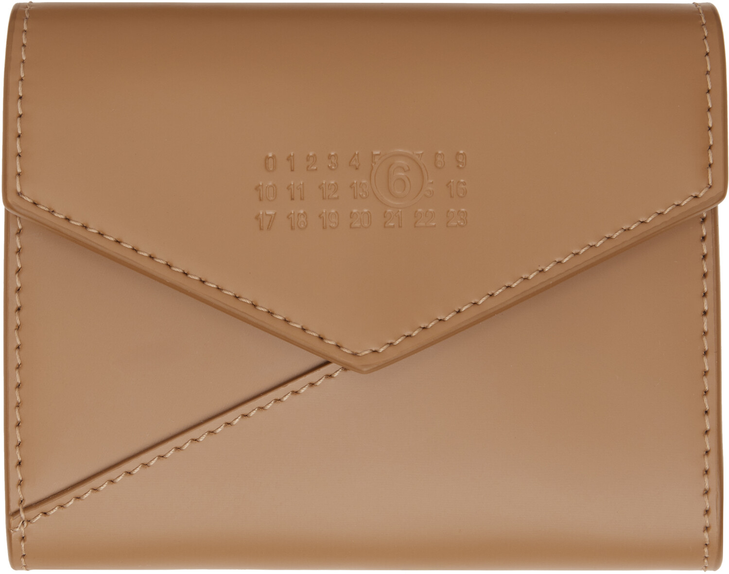 

Кошелек с клапаном из коричневой кожи MM6 Maison Margiela