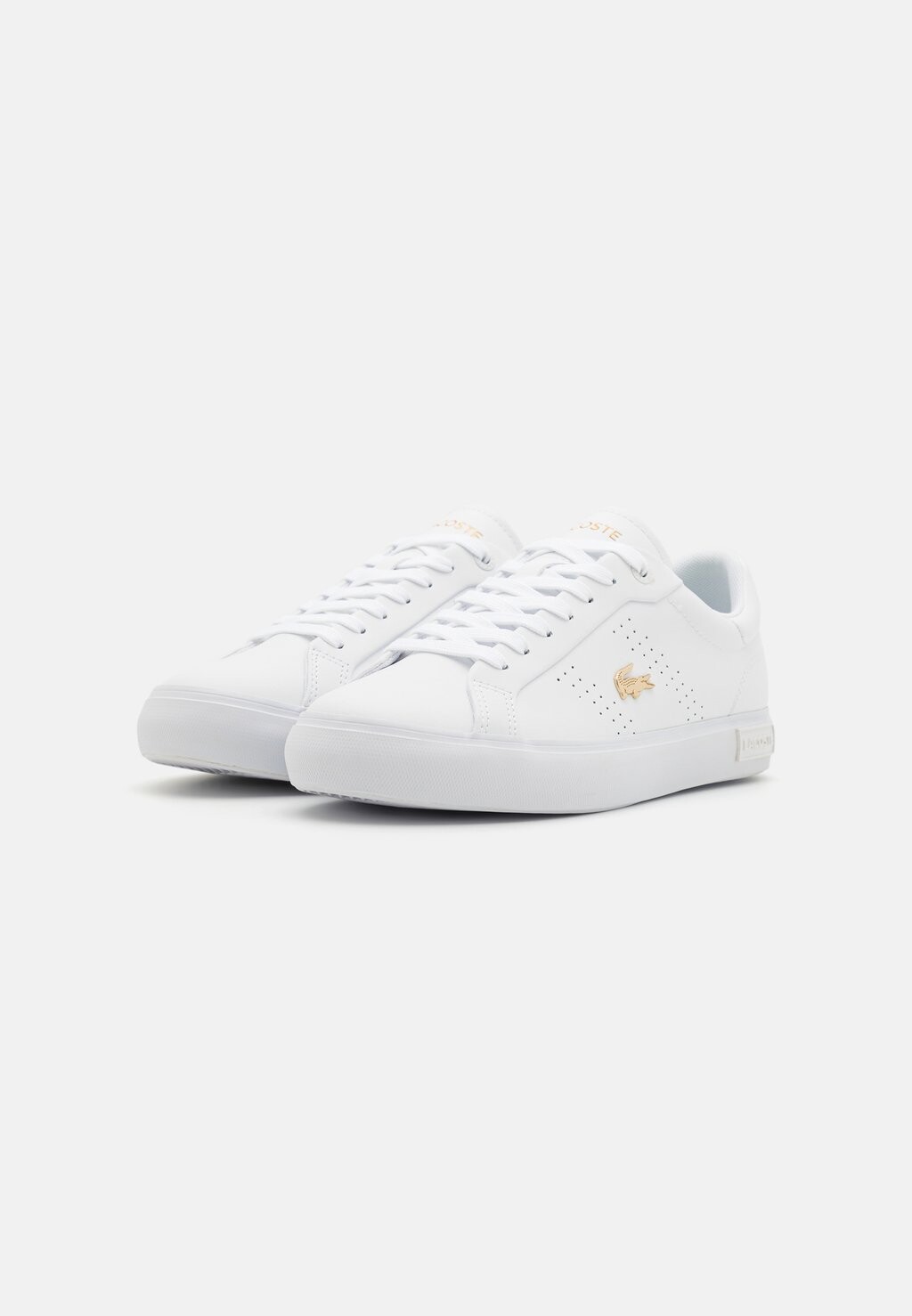 Низкие кроссовки Powercourt 2.0 Lacoste, цвет white/gold — фото 2