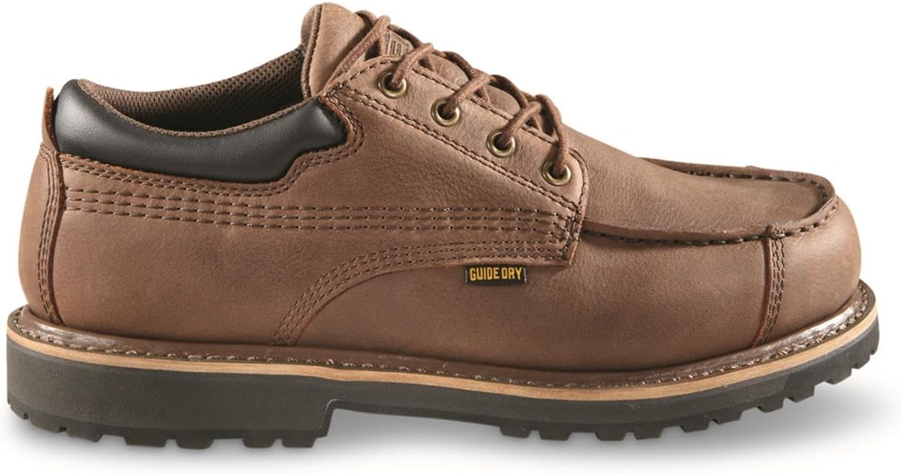 Мужские водонепроницаемые оксфорды Guide Gear Rugged Timber; стельки отводящие влагу, повседневная обувь, Canteen Brown — фото 3