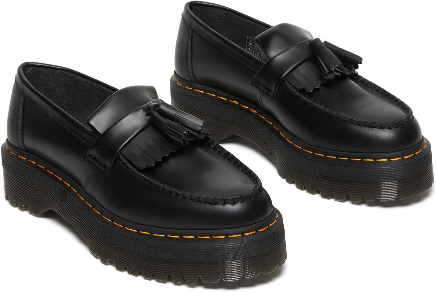 

Лоферы Adrian Quad Leather Platform Loafers Dr. Martens, цвет Black Smooth