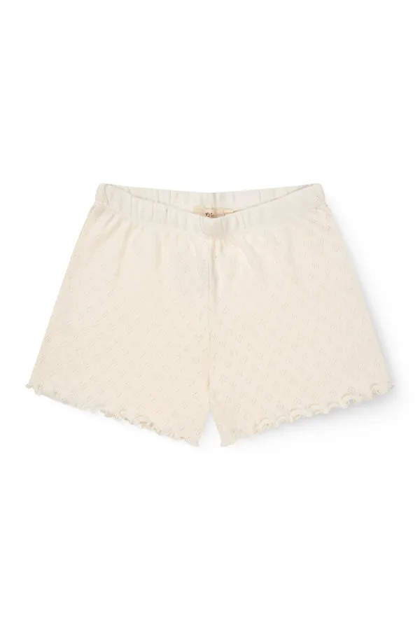 Шорты с ажурным узором в виде сердечек Copenhagen Colors, Cream