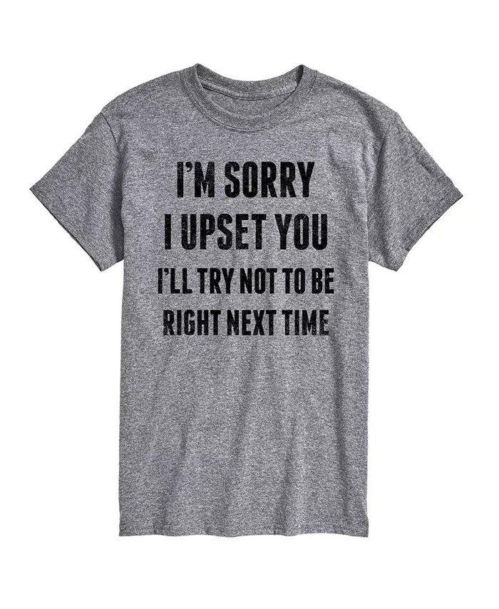 

Футболка мужская с коротким рукавом Hybrid Apparel Sorry I Upset You AIRWAVES, серебряный