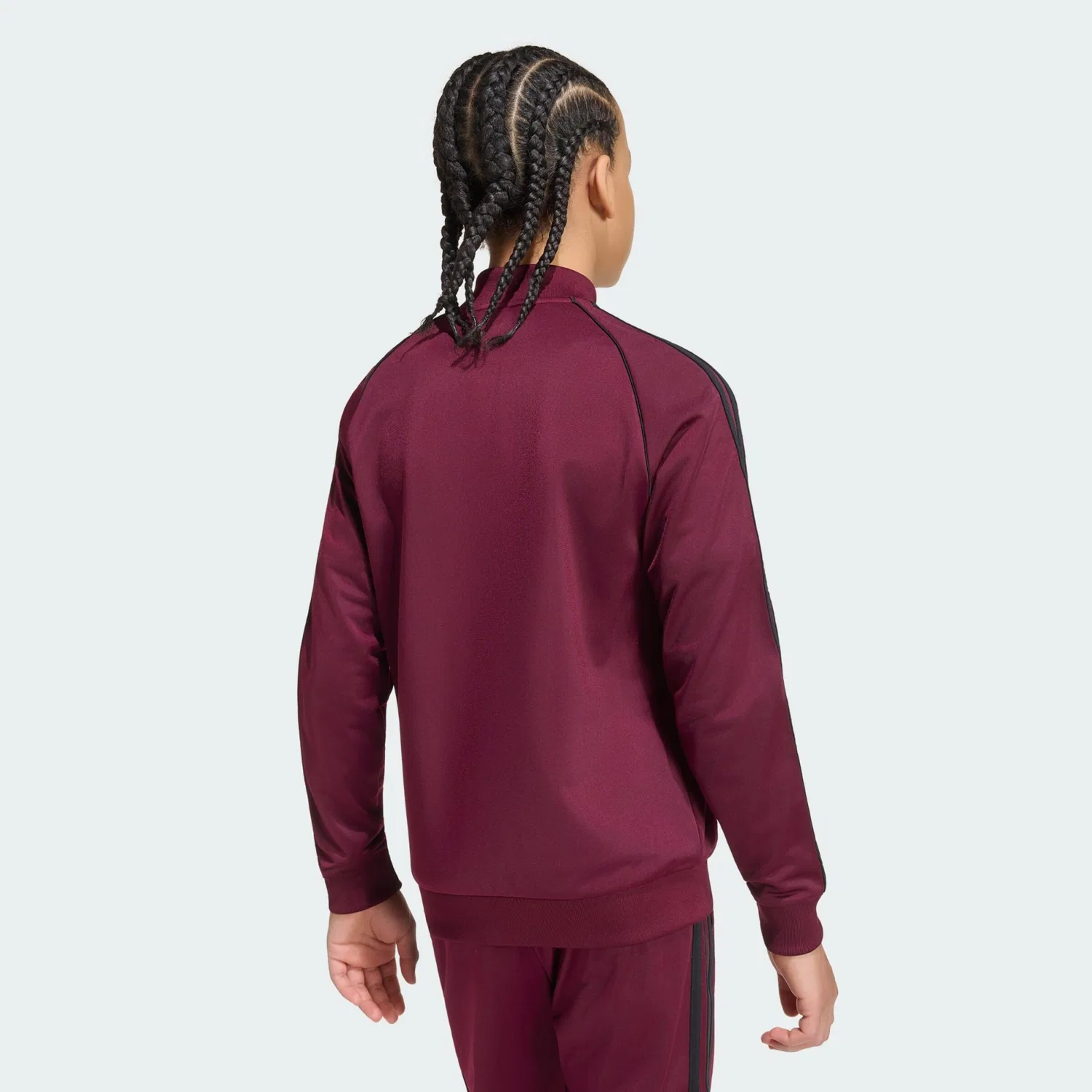Толстовка на молнии Adidas Originals SST бордового цвета — фото 3