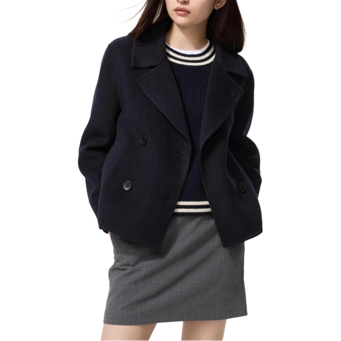 

UNIQLO Женское синее пальто, Navy Blue