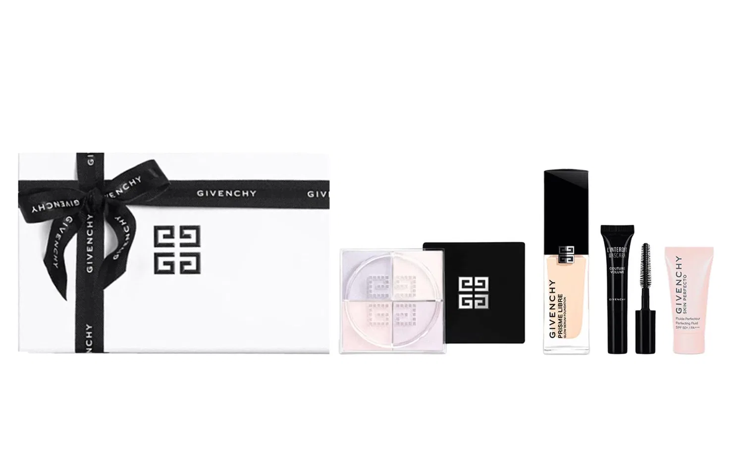 Набор косметики Givenchy Loose Powder Foundation Mascara Makeup Sets Complexion Four Piece Set