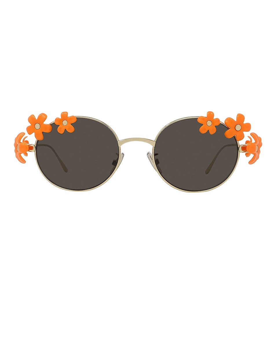 

Flowers Round Солнцезащитные очки Loewe, Shiny Endura Gold & Gradient Brown