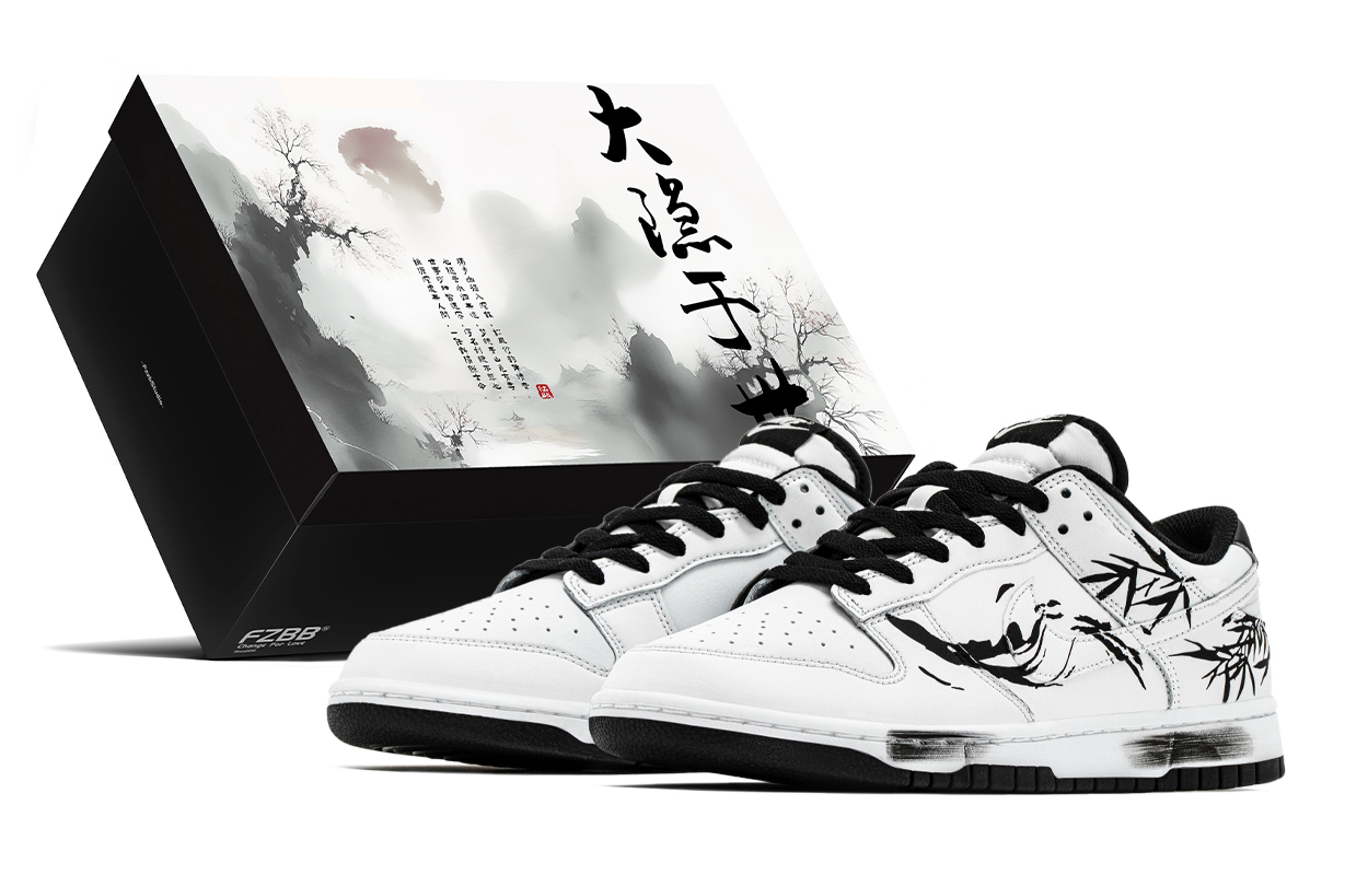 

Nike Dunk Box, White Moon осенние устойчивые к истиранию низкие кроссовки для скейтбординга мужские black white
