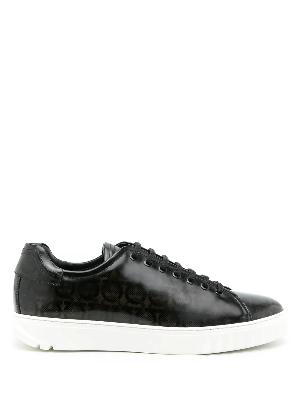 

Кеды с узором Cube Gancini Ferragamo, черный